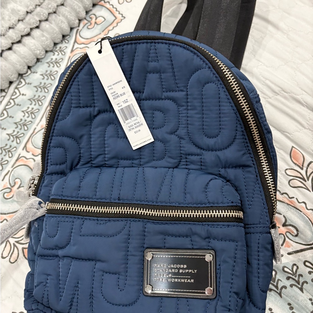 Marc Jacobs Blue Quilted Backpack - Picture 5 of 7